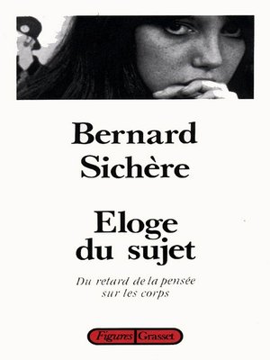 cover image of Eloge du sujet